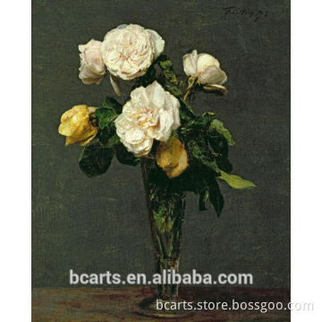 hot sale vintage flowers painting for living home decoration